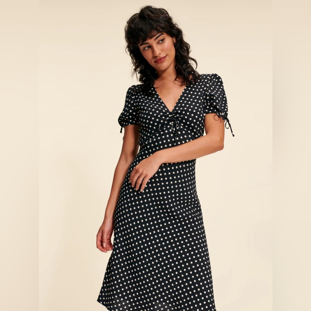 Rouje Black and White Polka Dot Dress